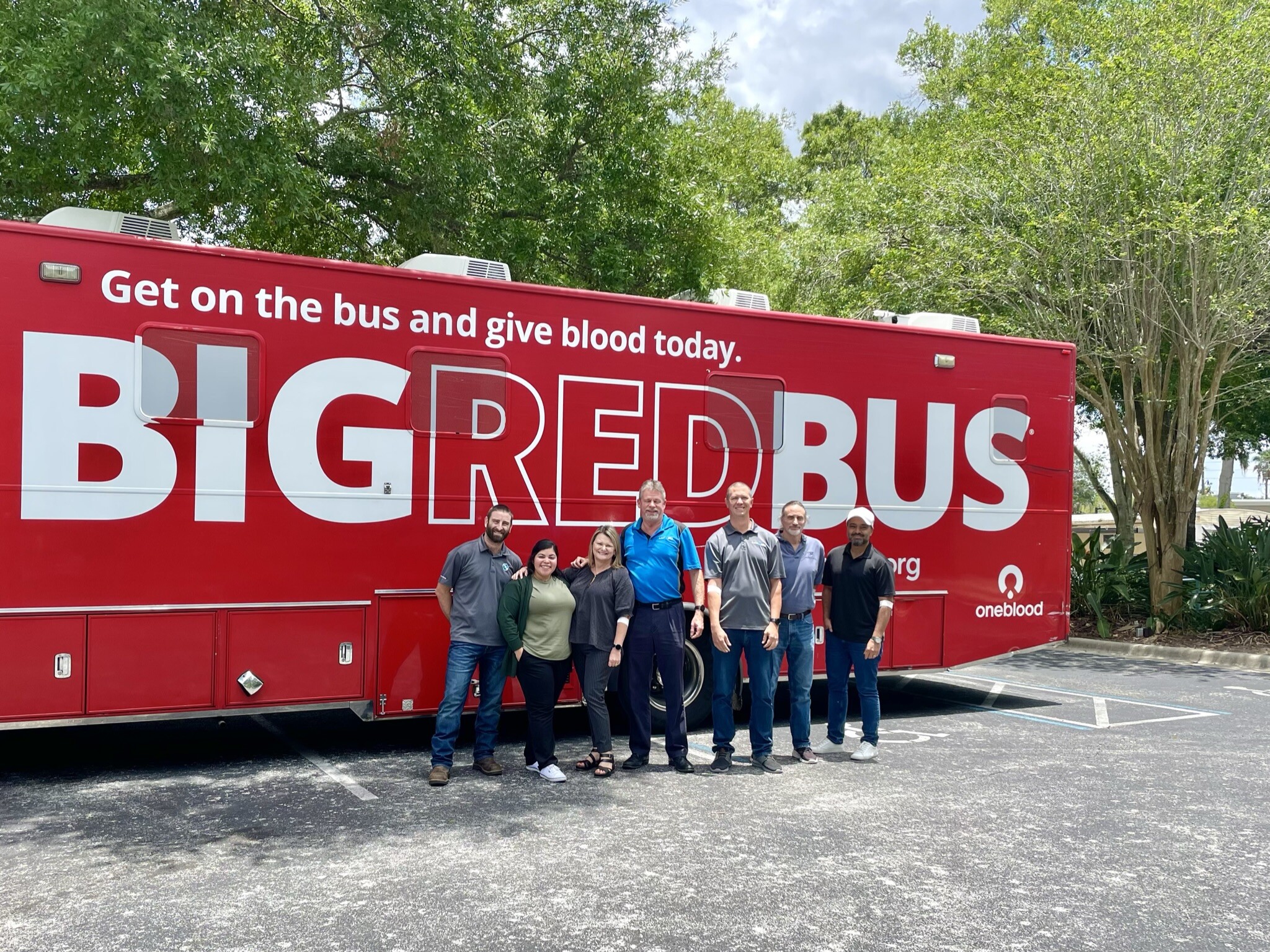Big Red Bus comes to Matern's Office!